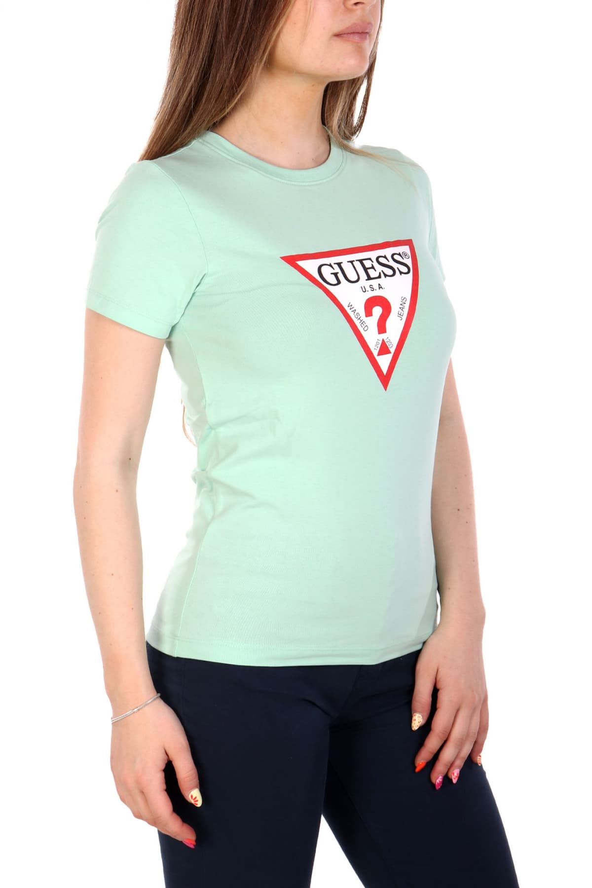 GUESS JEANS T-SHIRT SLIM FIT LOGO ΦΥΣΤΙΚΙ