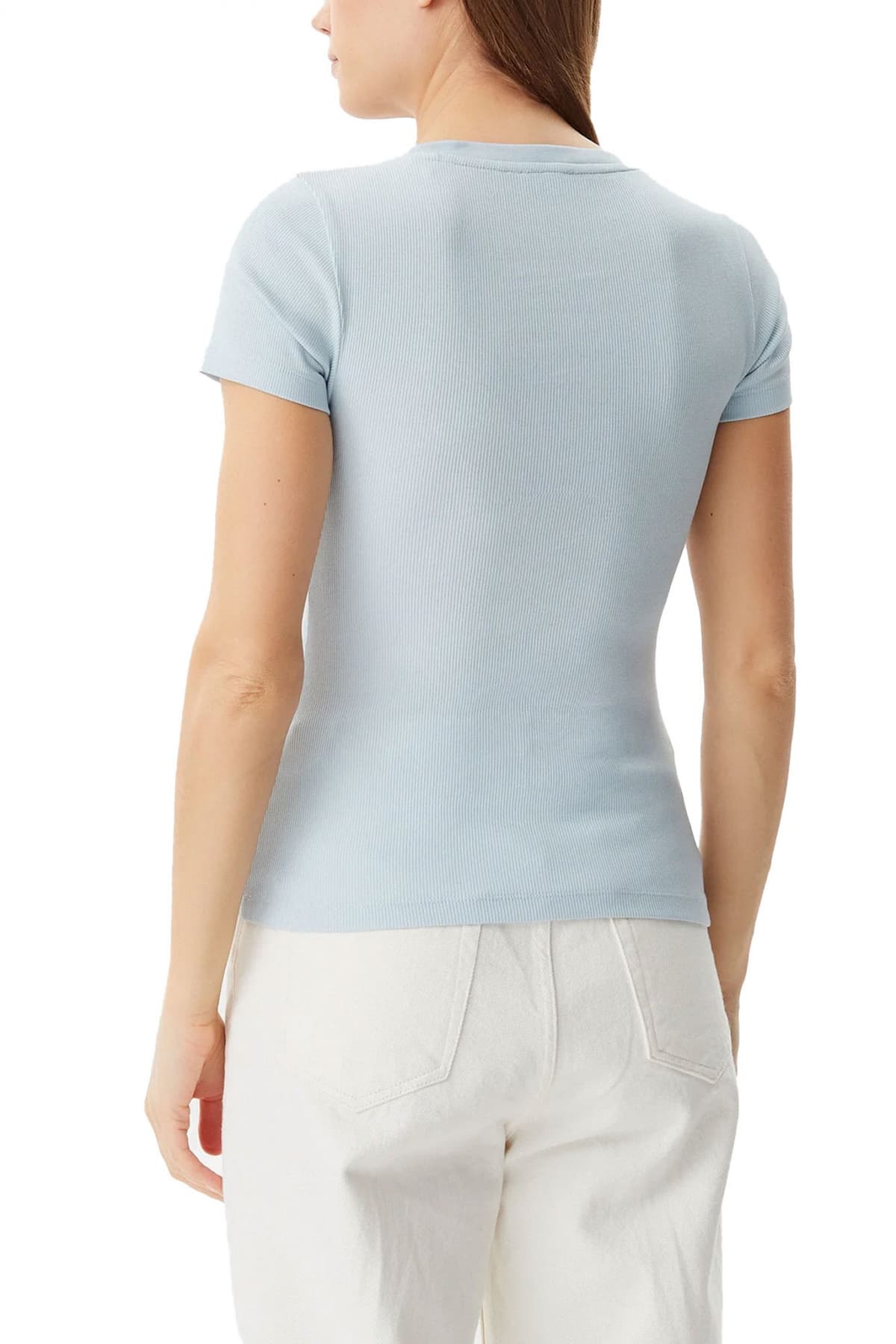 GUESS JEANS T-SHIRT ΡΙΠ SLIM FIT LOGO ΣΙΕΛ