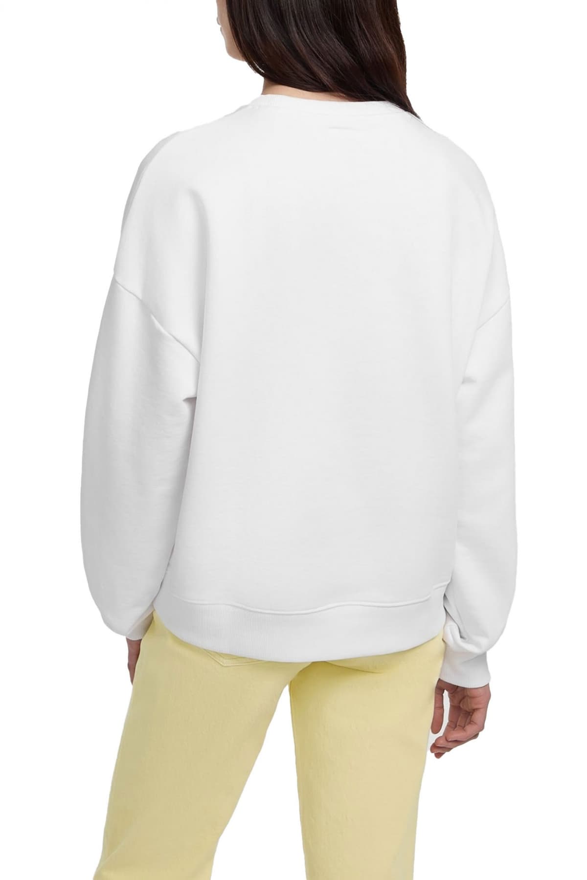 GUESS JEANS ΦΟΥΤΕΡ ΛΑΙΜΟΚΟΨΗ OVERSIZED ΣΤΑΜΠΑ ΛΕΥΚΟ