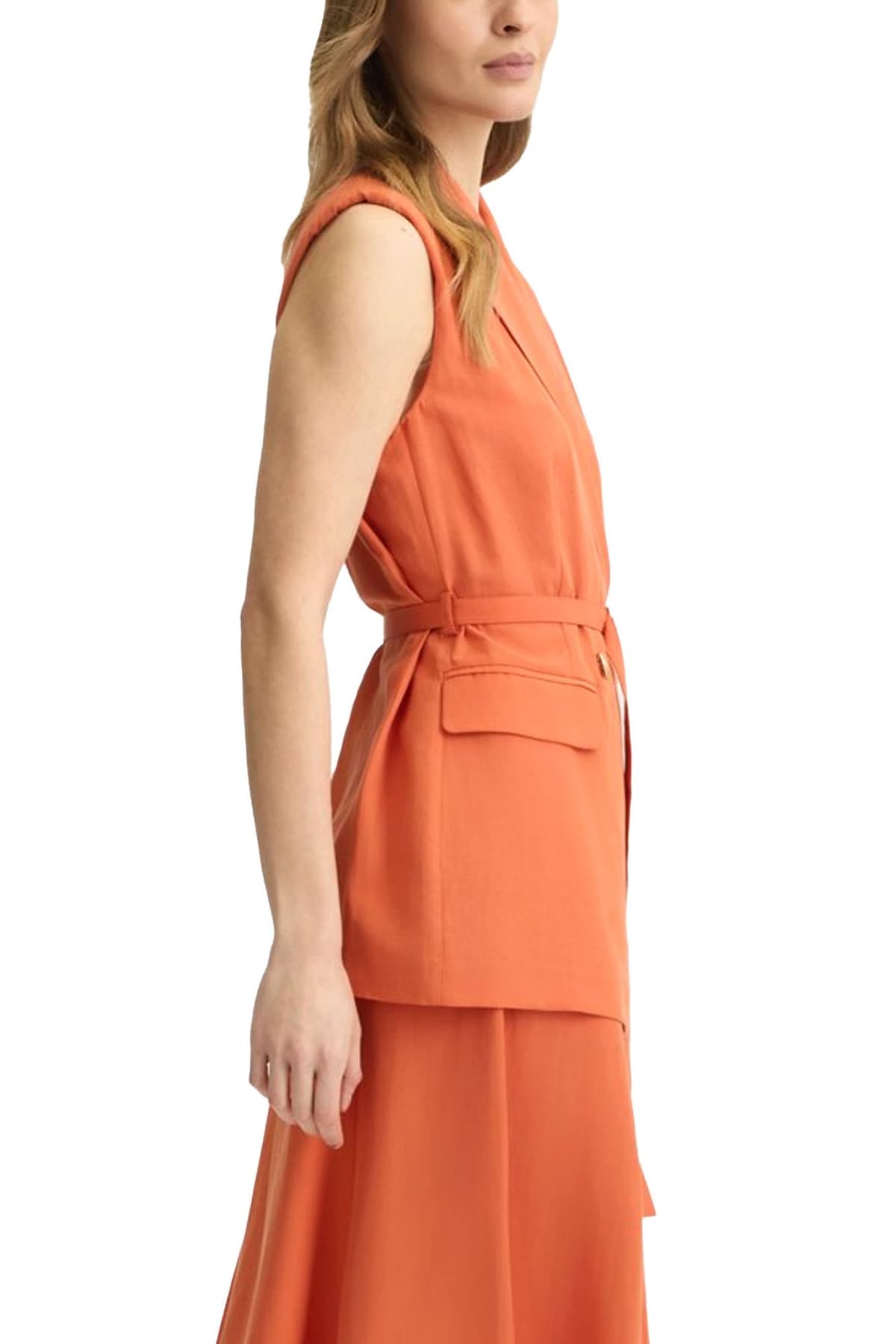 LIU-JO ΓΙΛΕΚΟ ΛΙΝΟ ΜΕ ΖΩΝΗ ΠΟΡΤΟΚΑΛΙ