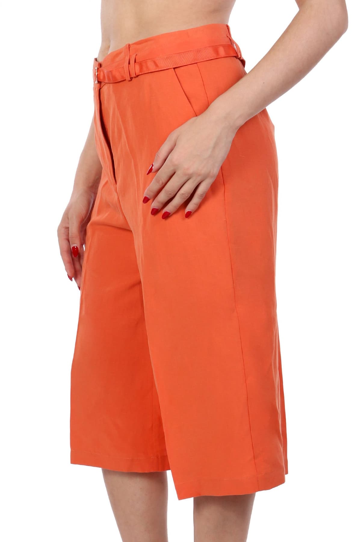 LIU-JO ΒΕΡΜΟΥΔΑ ΛΙΝΟ ΜΕ ΖΩΝΗ ΠΟΡΤΟΚΑΛΙ