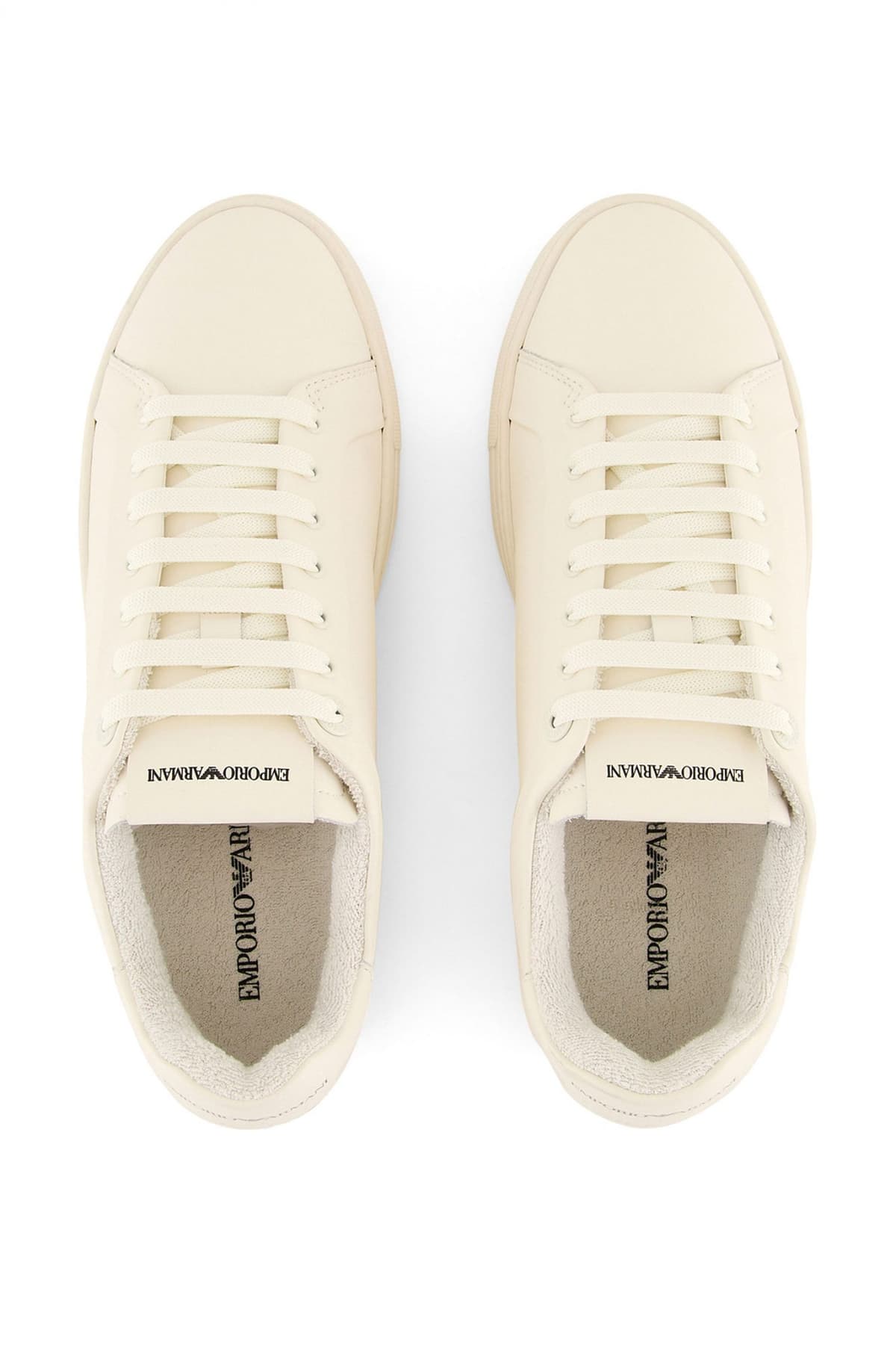 EMPORIO ARMANI ΠΑΠΟΥΤΣΙΑ SNEAKERS LOGO ΛΕΥΚΟ