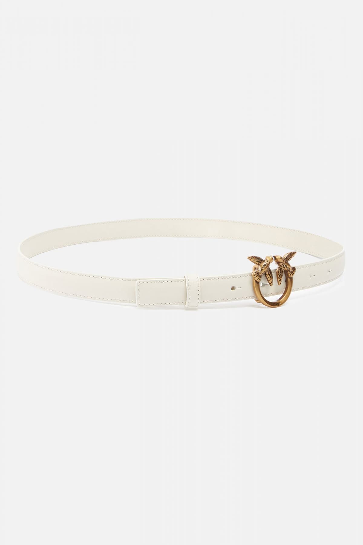 PINKO ΖΩΝΗ LOVE BERRY H2 BELT ΑΓΚΡΑΦΑ ΧΡΥΣΗ-ΛΕΥΚΟ