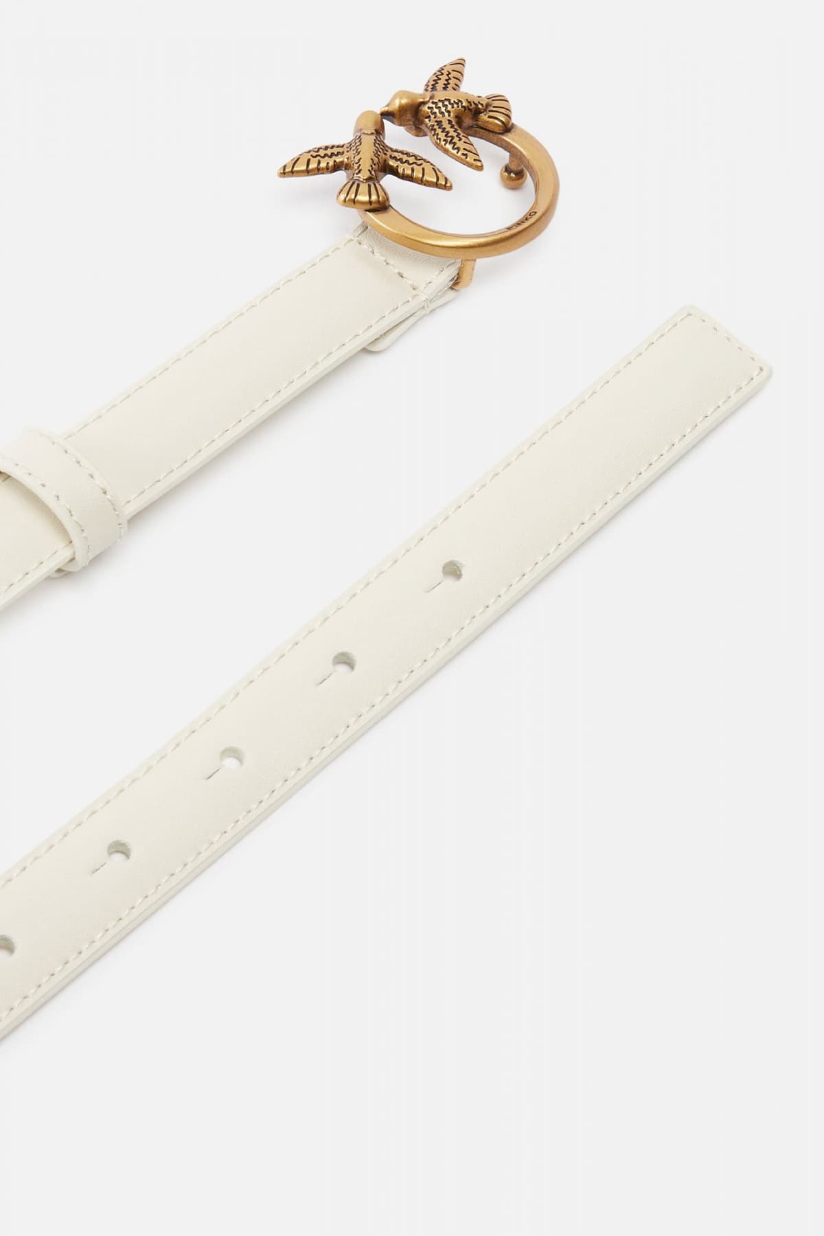 PINKO ΖΩΝΗ LOVE BERRY H2 BELT ΑΓΚΡΑΦΑ ΧΡΥΣΗ-ΛΕΥΚΟ