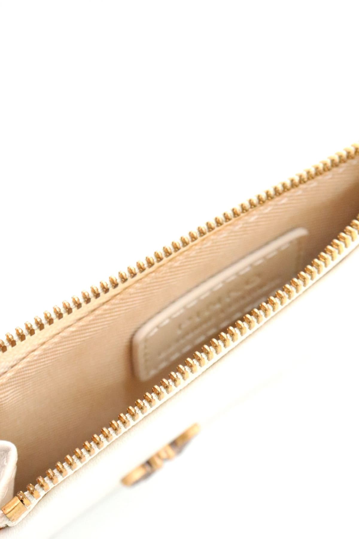 PINKO ΘΗΚΗ ΓΙΑ ΚΑΡΤΕΣ AIRONE CARDHOLDER VITELLO SETA ΛΕΥΚΟ-ANTIQUE GOLD