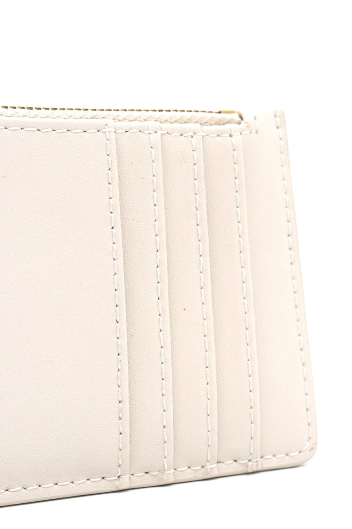 PINKO ΘΗΚΗ ΓΙΑ ΚΑΡΤΕΣ AIRONE CARDHOLDER VITELLO SETA ΛΕΥΚΟ-ANTIQUE GOLD