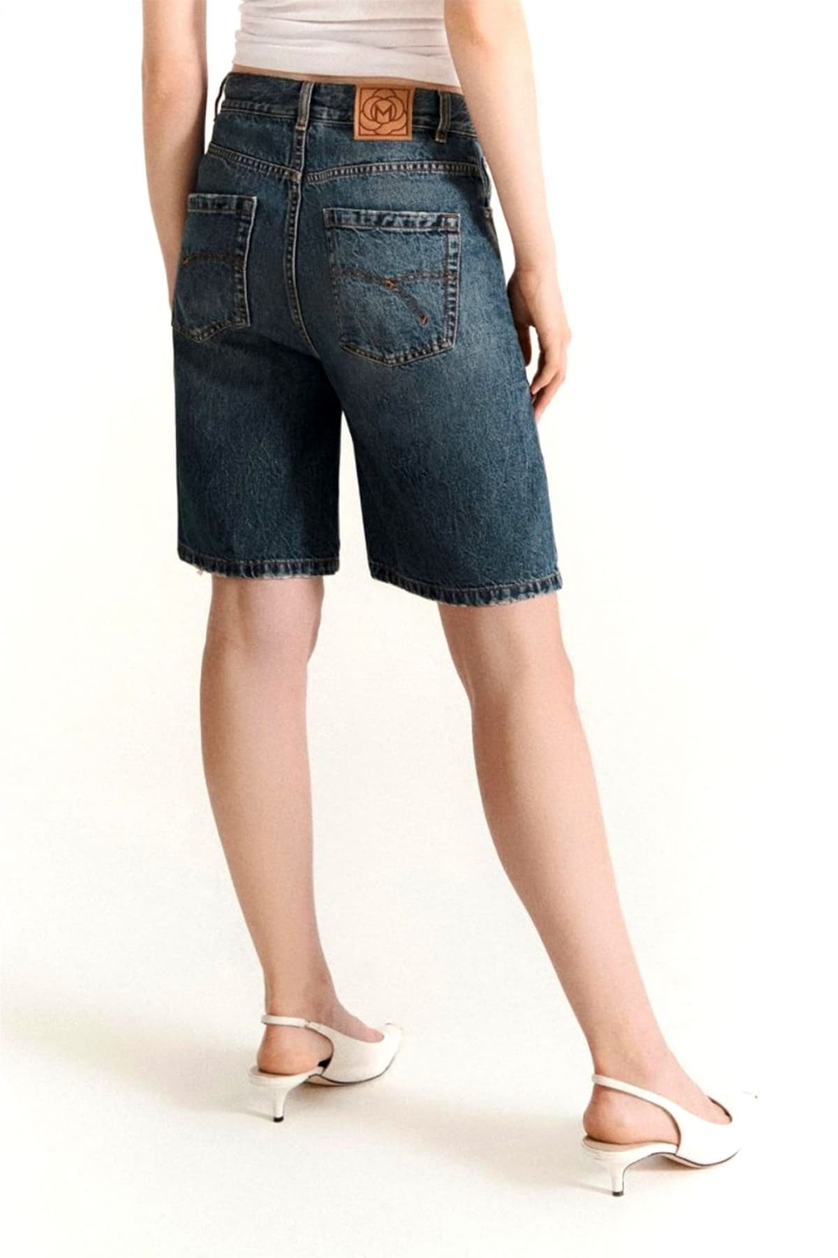 MARELLA EMME ΒΕΡΜΟΥΔΑ JEANS SHORT ΜΠΛΕ