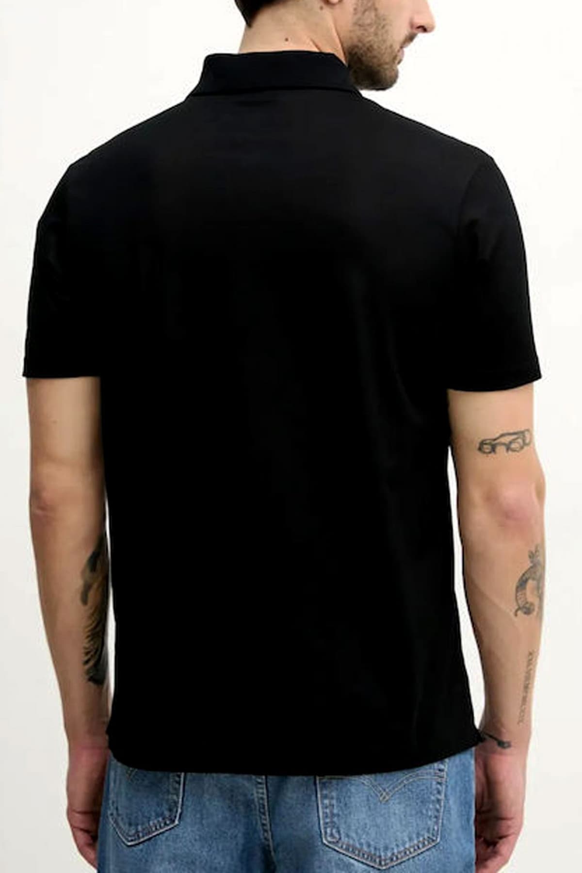 PAUL&SHARK POLO LOGO METALLIC PIN LOGO ΜΑΥΡΟ