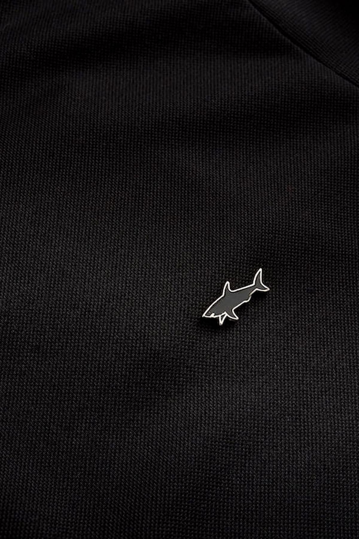 PAUL&SHARK POLO LOGO METALLIC PIN LOGO ΜΑΥΡΟ