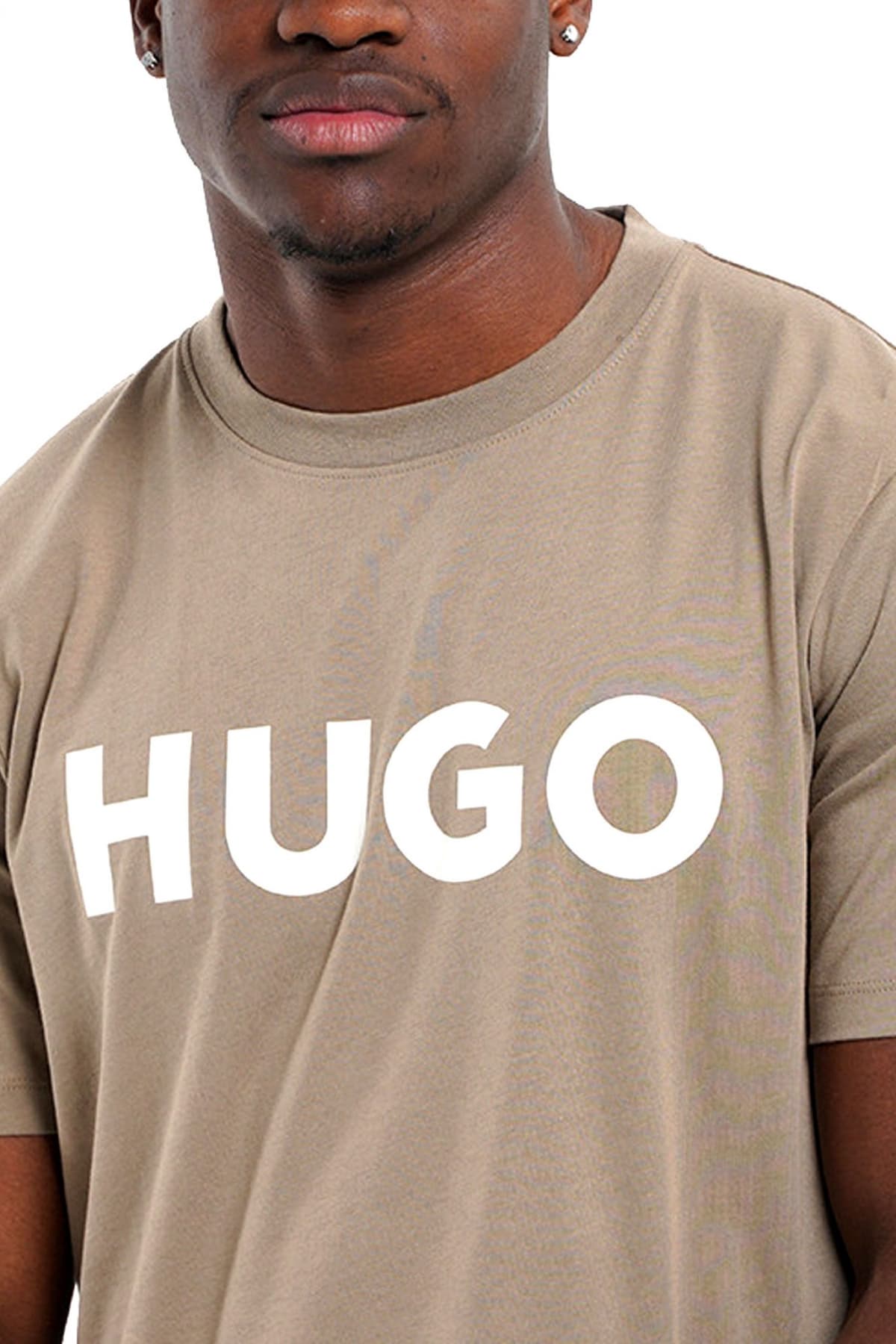 HUGO T-SHIRT DULIVIO LOGO ΧΑΚΙ