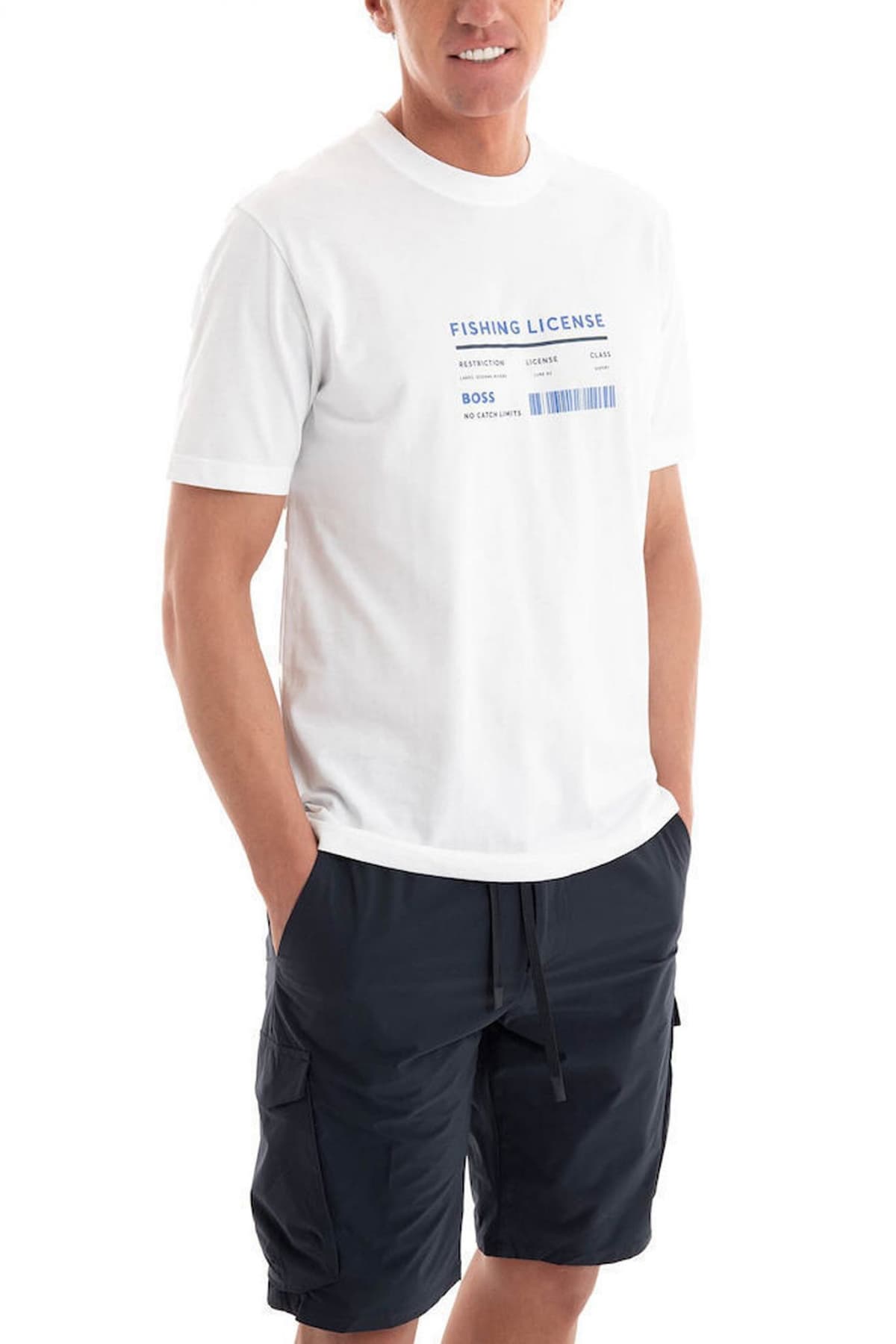 BOSS CASUAL T-SHIRT TE_ATACAMA ΛΕΥΚΟ