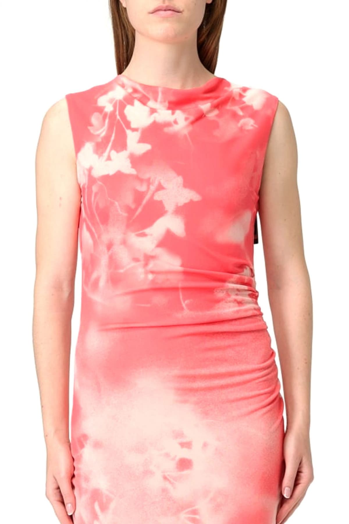 BOSS ΦΟΡΕΜΑ MIDI ESTENNA_AOP ΝΤΡΑΠΕ ΕΚΡΟΥ-ΚΟΡΑΛΙ