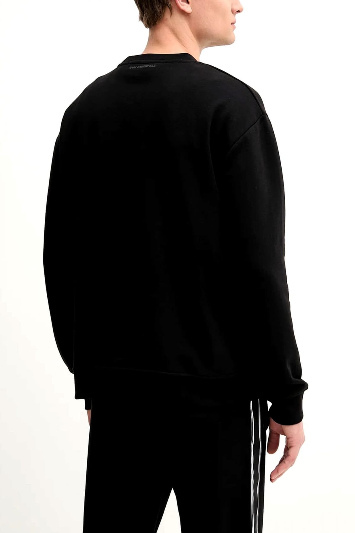 KARL LAGERFELD ΦΟΥΤΕΡ CREW NECK LOGO ΜΑΥΡΟ