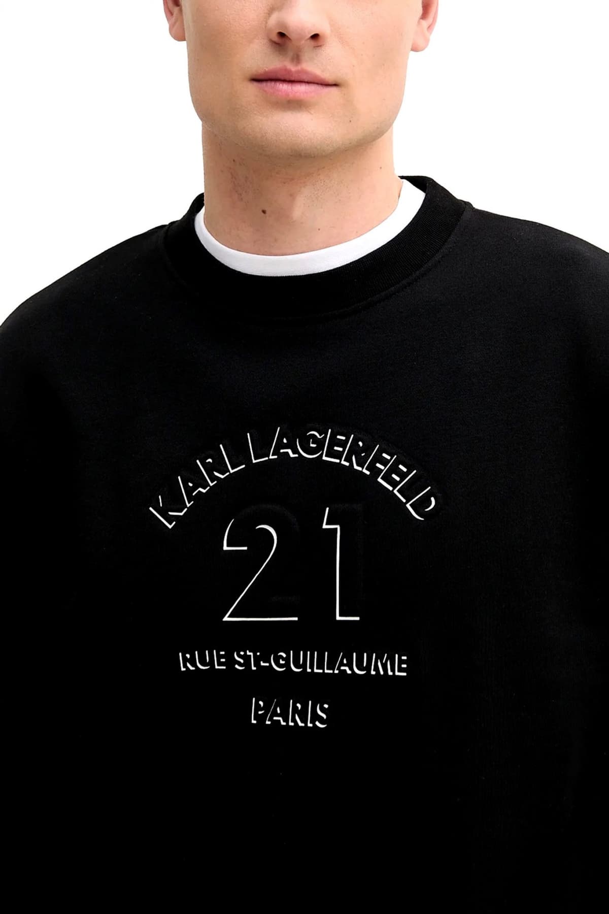 KARL LAGERFELD ΦΟΥΤΕΡ CREW NECK LOGO ΜΑΥΡΟ