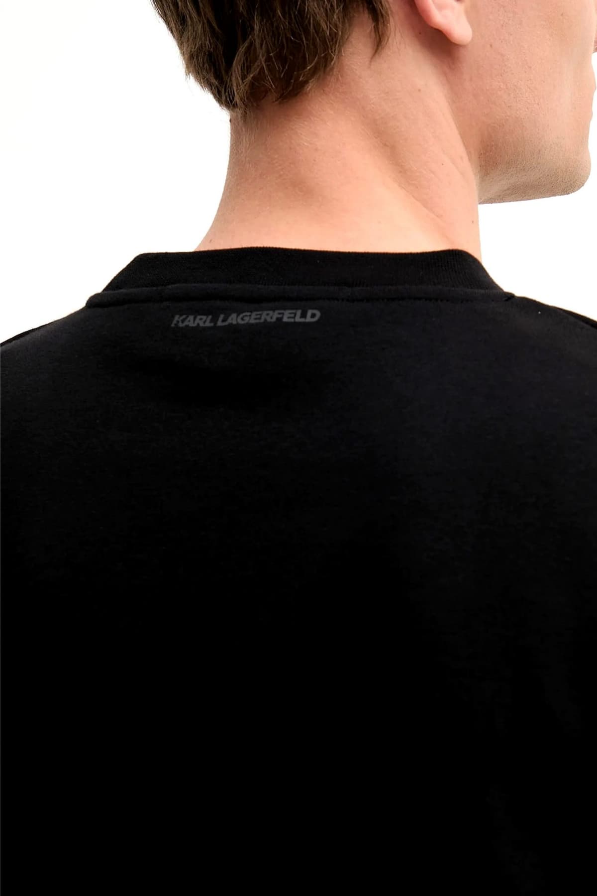 KARL LAGERFELD ΦΟΥΤΕΡ CREW NECK LOGO ΜΑΥΡΟ