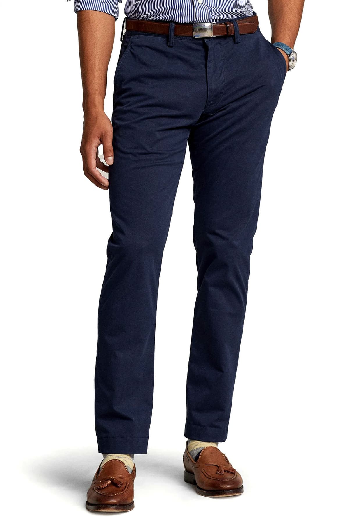 RALPH LAUREN ΠΑΝΤΕΛΟΝΙ CHINO STRETCH SLIM FIT BEDFORD ΜΠΛΕ