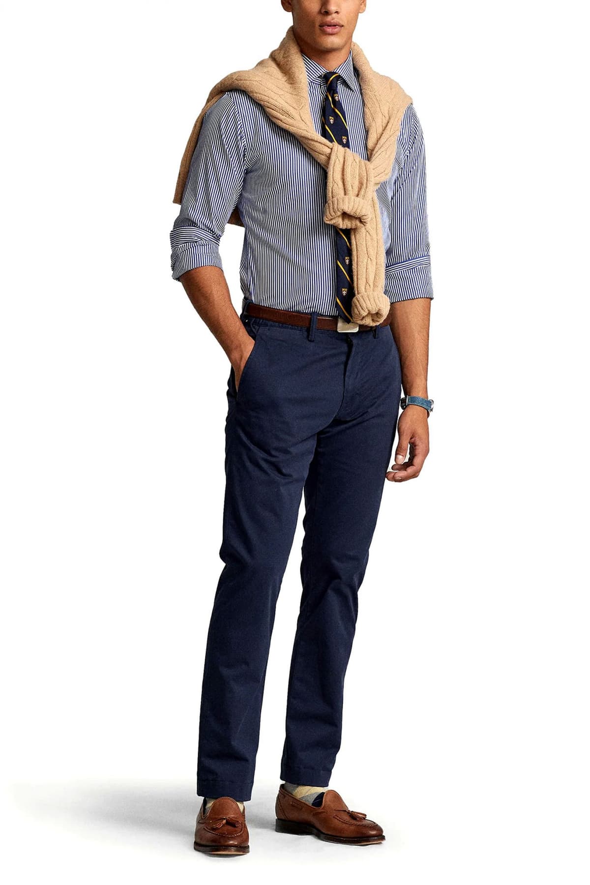 RALPH LAUREN ΠΑΝΤΕΛΟΝΙ CHINO STRETCH SLIM FIT BEDFORD ΜΠΛΕ