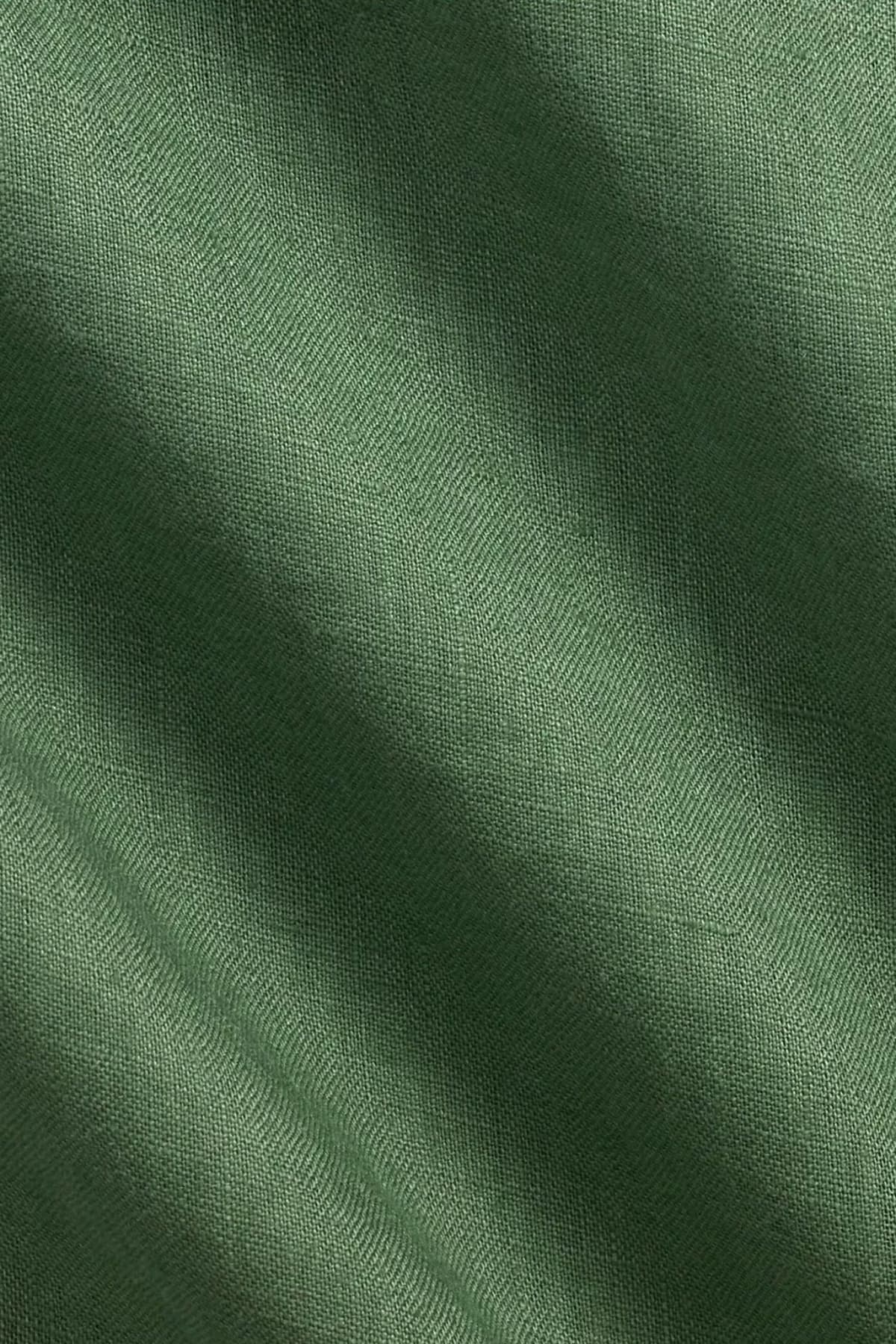 RALPH LAUREN ΠΟΥΚΑΜΙΣΟ BUTTON DOWN ΛΙΝΟ CUSTOM FIT ΠΡΑΣΙΝΟ