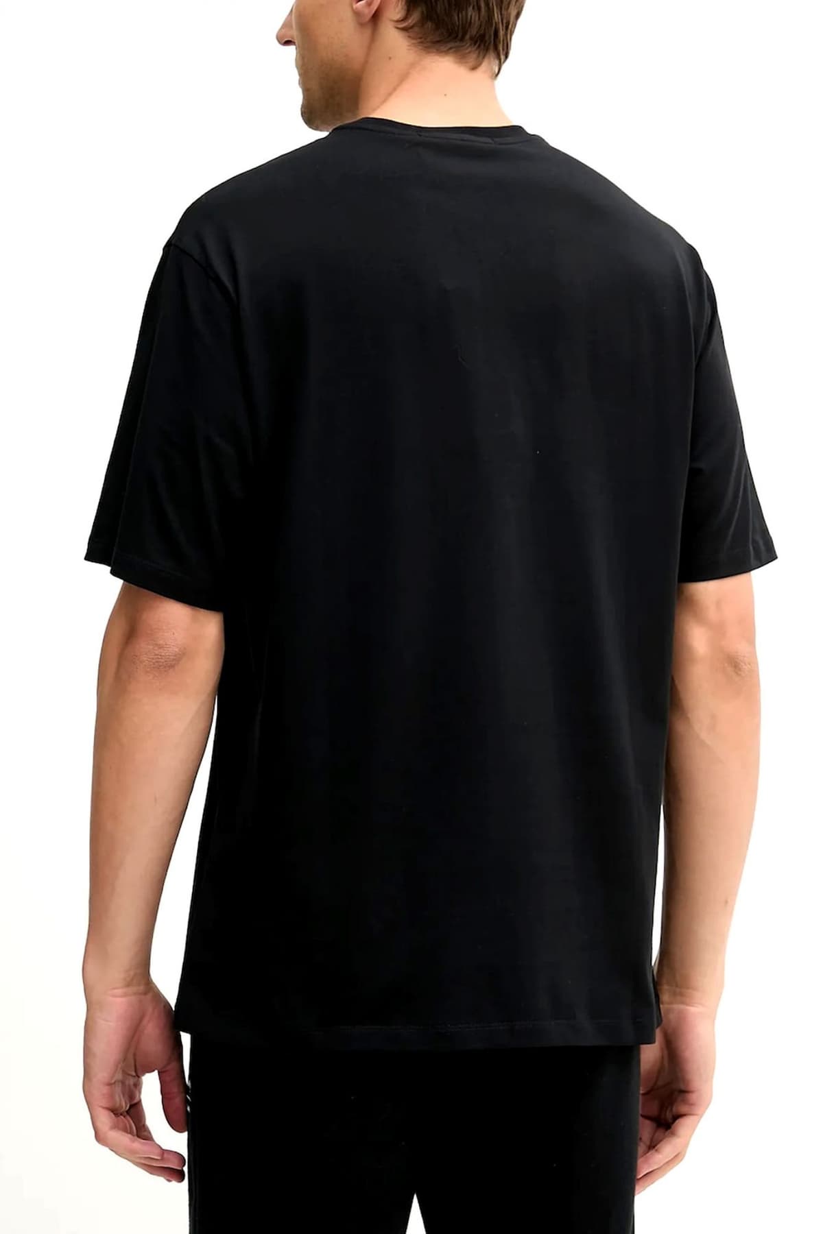 KARL LAGERFELD T-SHIRT LOGO X DISNEY POCKET ΜΑΥΡΟ