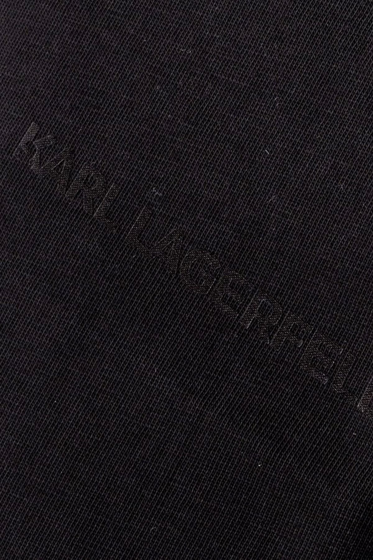 KARL LAGERFELD T-SHIRT CREW NECK LOGO ΜΑΥΡΟ