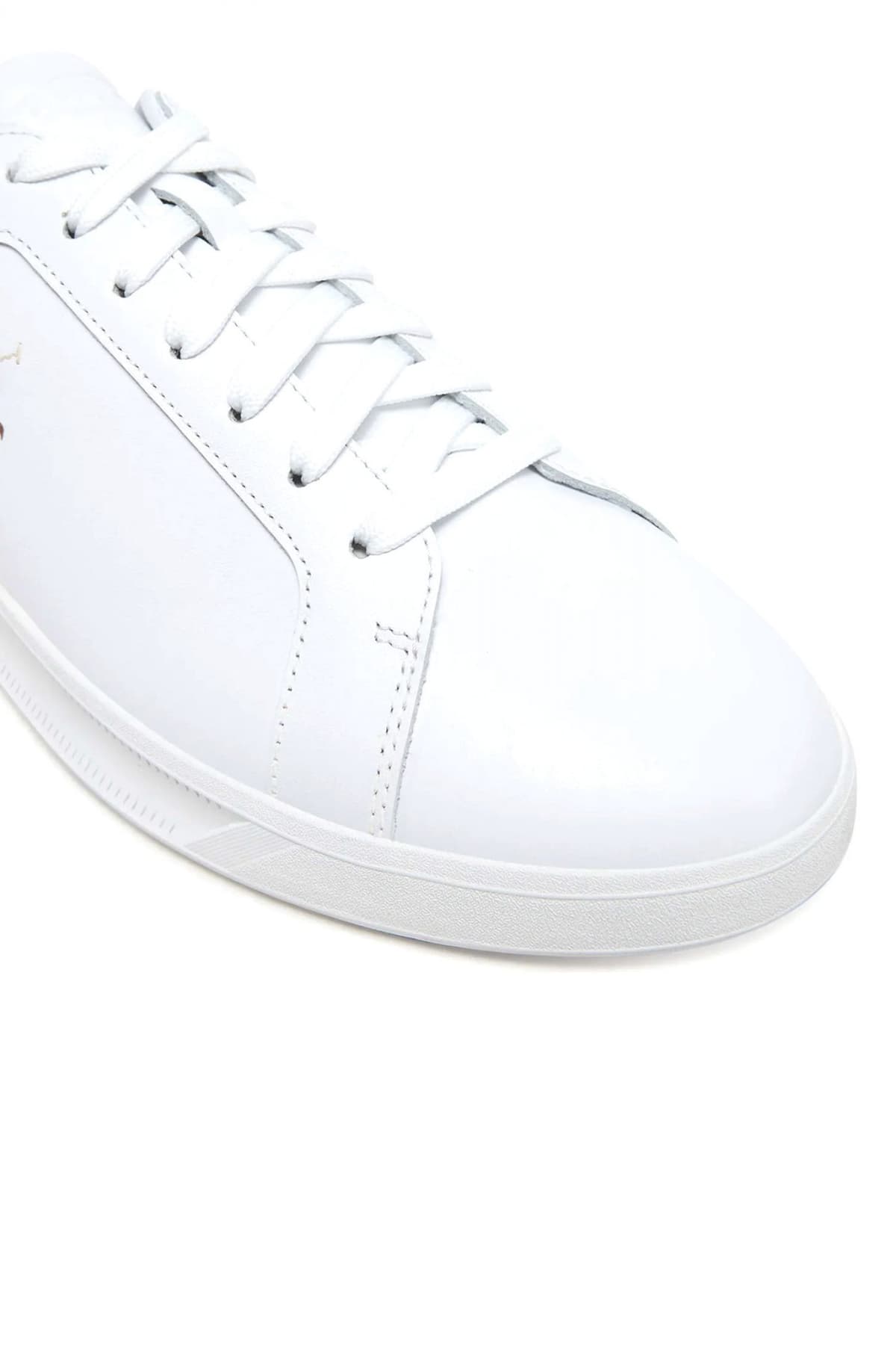 RALPH LAUREN ΠΑΠΟΥΤΣΙΑ SNEAKERS HRT CT II-SK-LTL MΠΕΖ ΛΕΠΤΟΜΕΡΕΙΕΣ LOGO ΛΕΥΚΟ