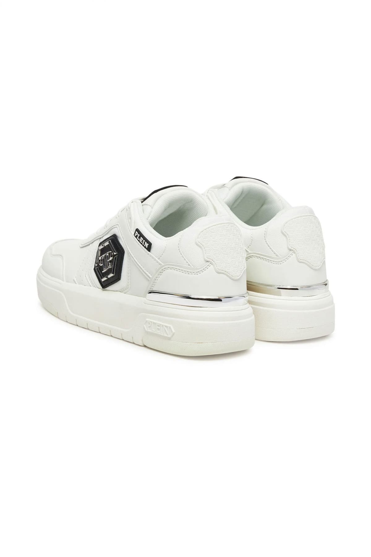 PHILIPP PLEIN ΠΑΠΟΥΤΣΙΑ SNEAKERS SK8R PLEIN LOW LOGO ΛΕΥΚΟ