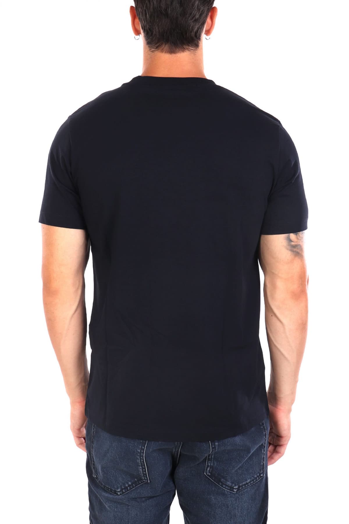 KARL LAGERFELD T-SHIRT CREW NECK LOGO PARIS ΜΠΛΕ