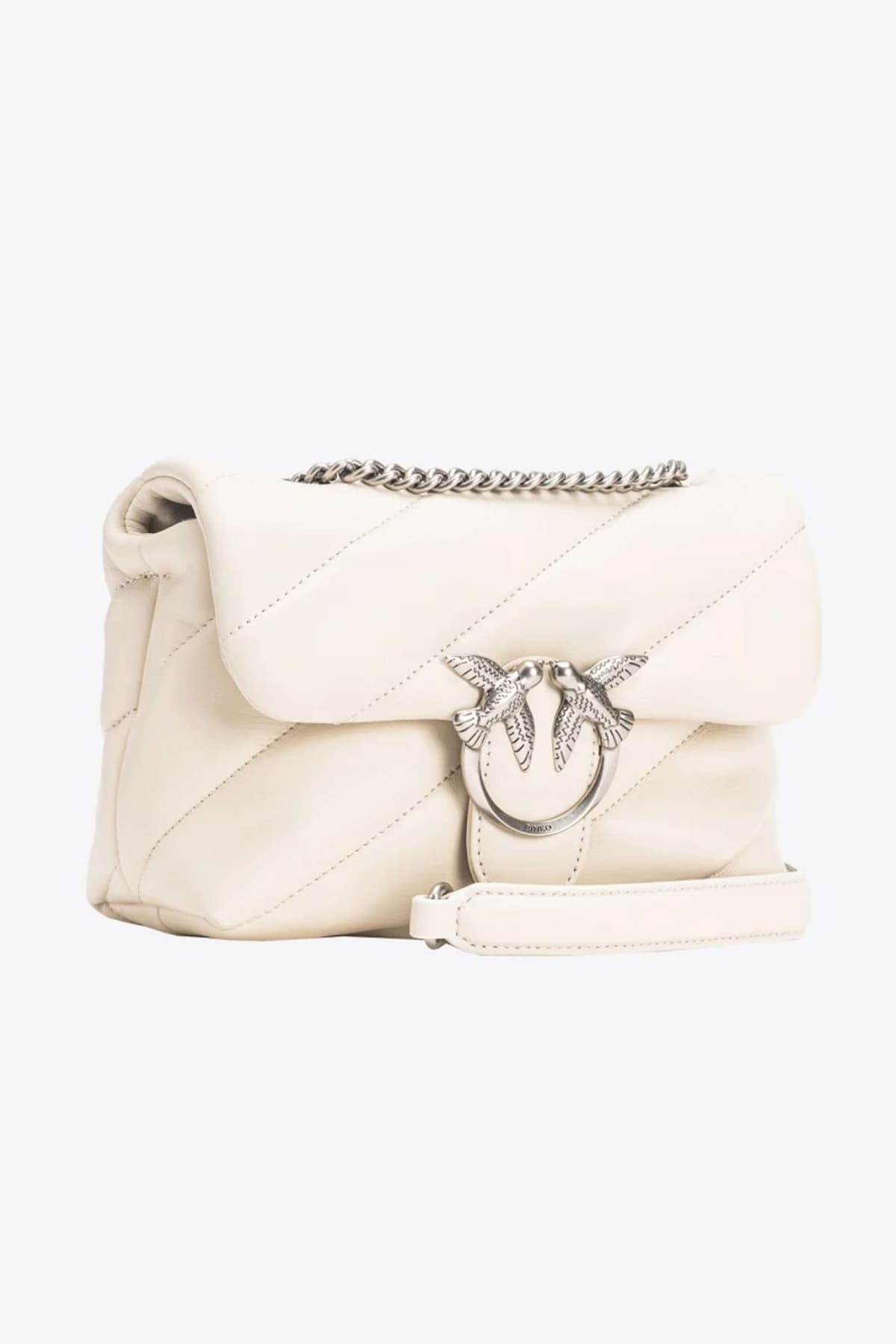 PINKO ΤΣΑΝΤΑΚΙ LOVE MINI PUFF CL SHEEP NAPPA ΛΕΥΚΟ