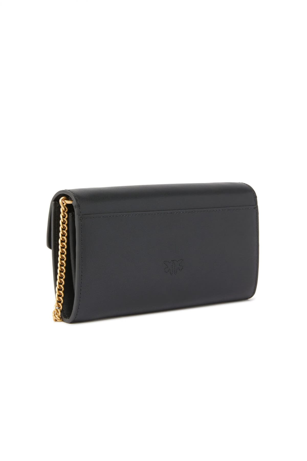 PINKO LOVE ICON WALLET C ΜΑΥΡΟ-ANTIQUE GOLD