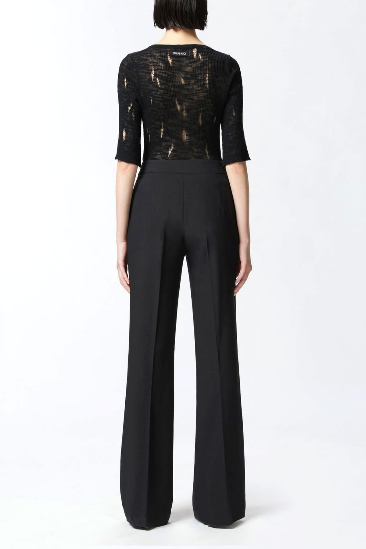 PINKO ΠΑΝΤΕΛΟΝΙ CHINO SERENIDAD TROUSERS ΜΑΥΡΟ