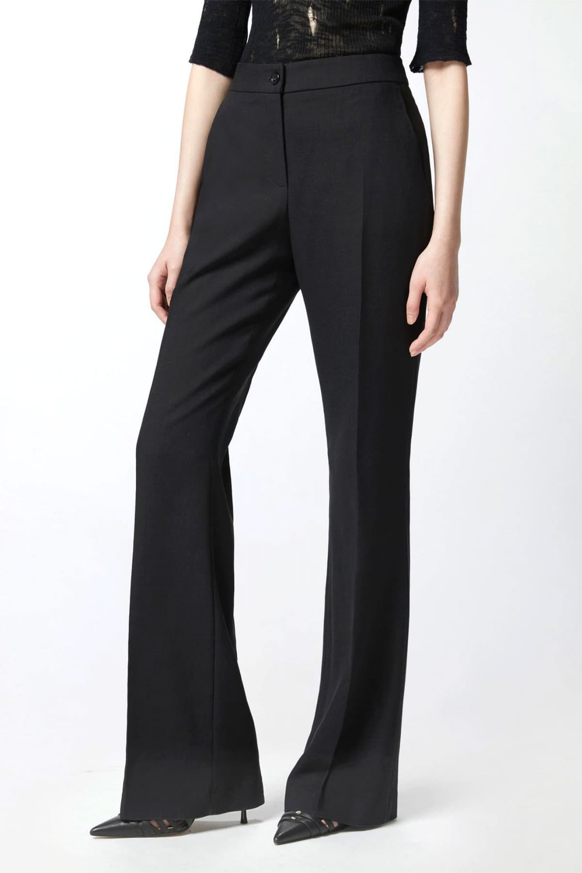 PINKO ΠΑΝΤΕΛΟΝΙ CHINO SERENIDAD TROUSERS ΜΑΥΡΟ