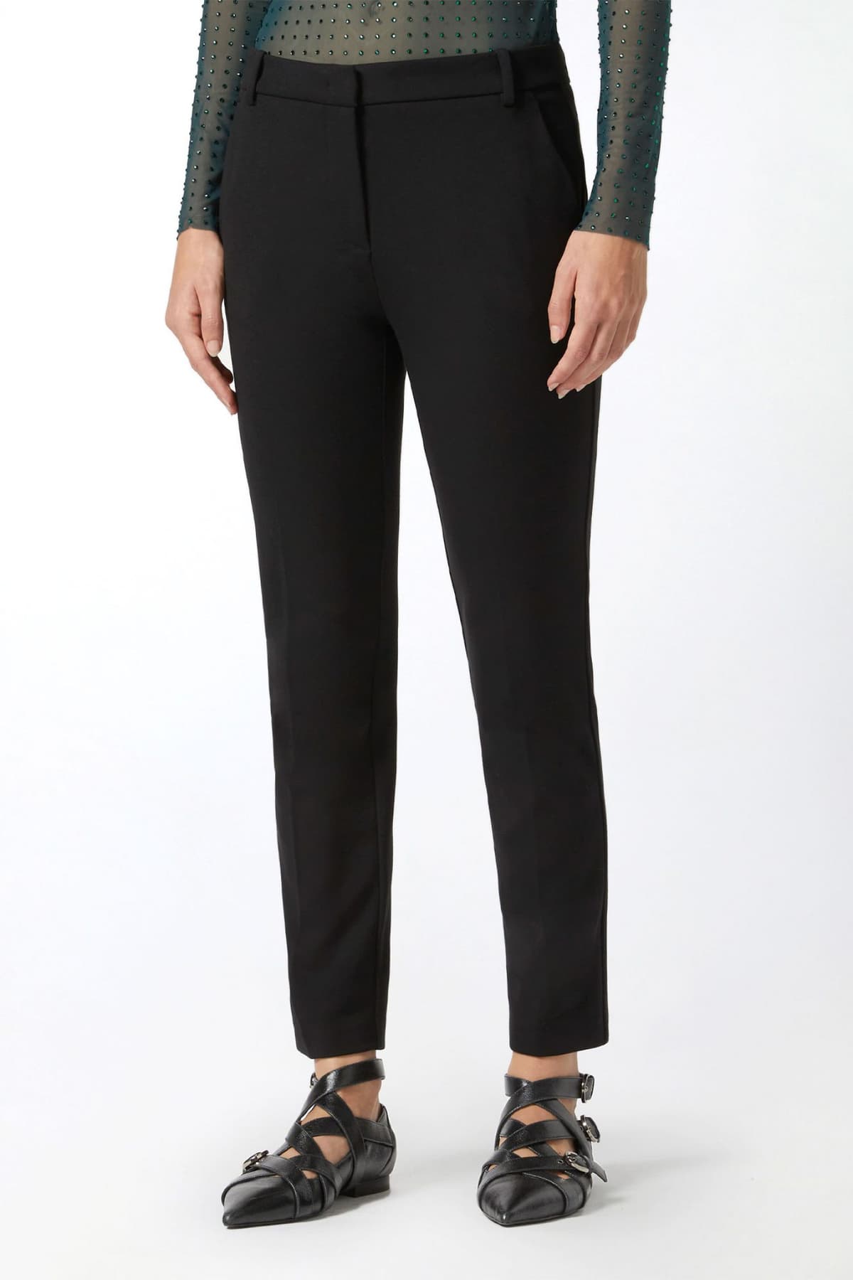 PINKO ΠΑΝΤΕΛΟΝΙ CHINO BELLO TROUSERS ΜΑΥΡΟ