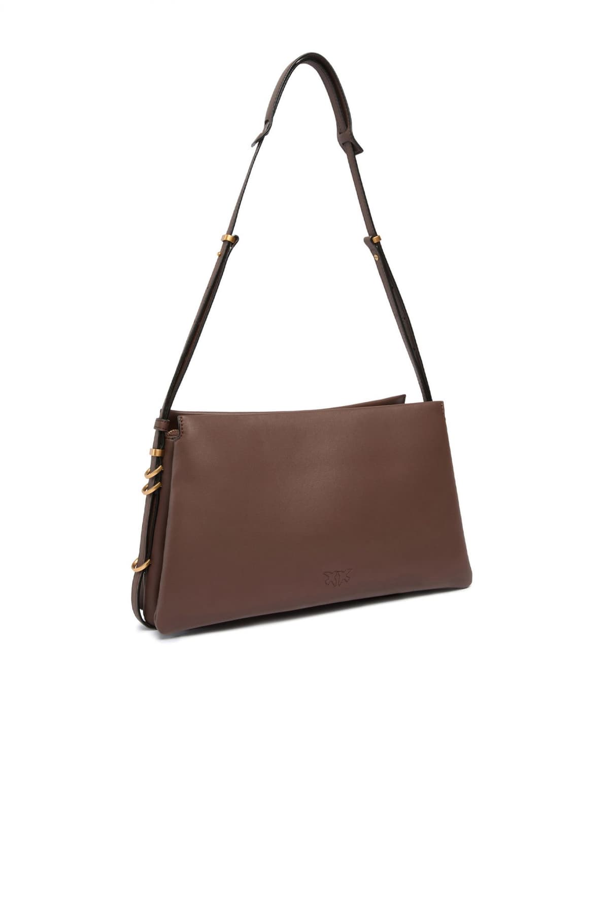 PINKO ΤΣΑΝΤΑ TRIPLET VITELLO MORBIDO ΚΑΦΕ