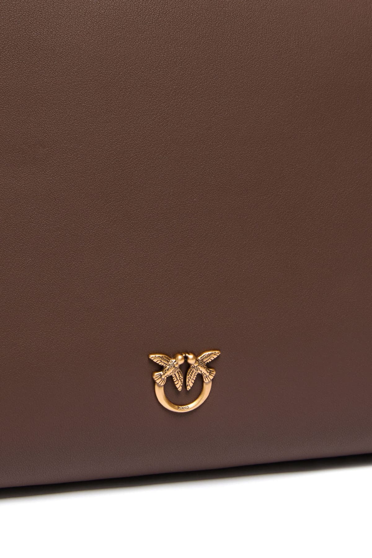 PINKO ΤΣΑΝΤΑ TRIPLET VITELLO MORBIDO ΚΑΦΕ