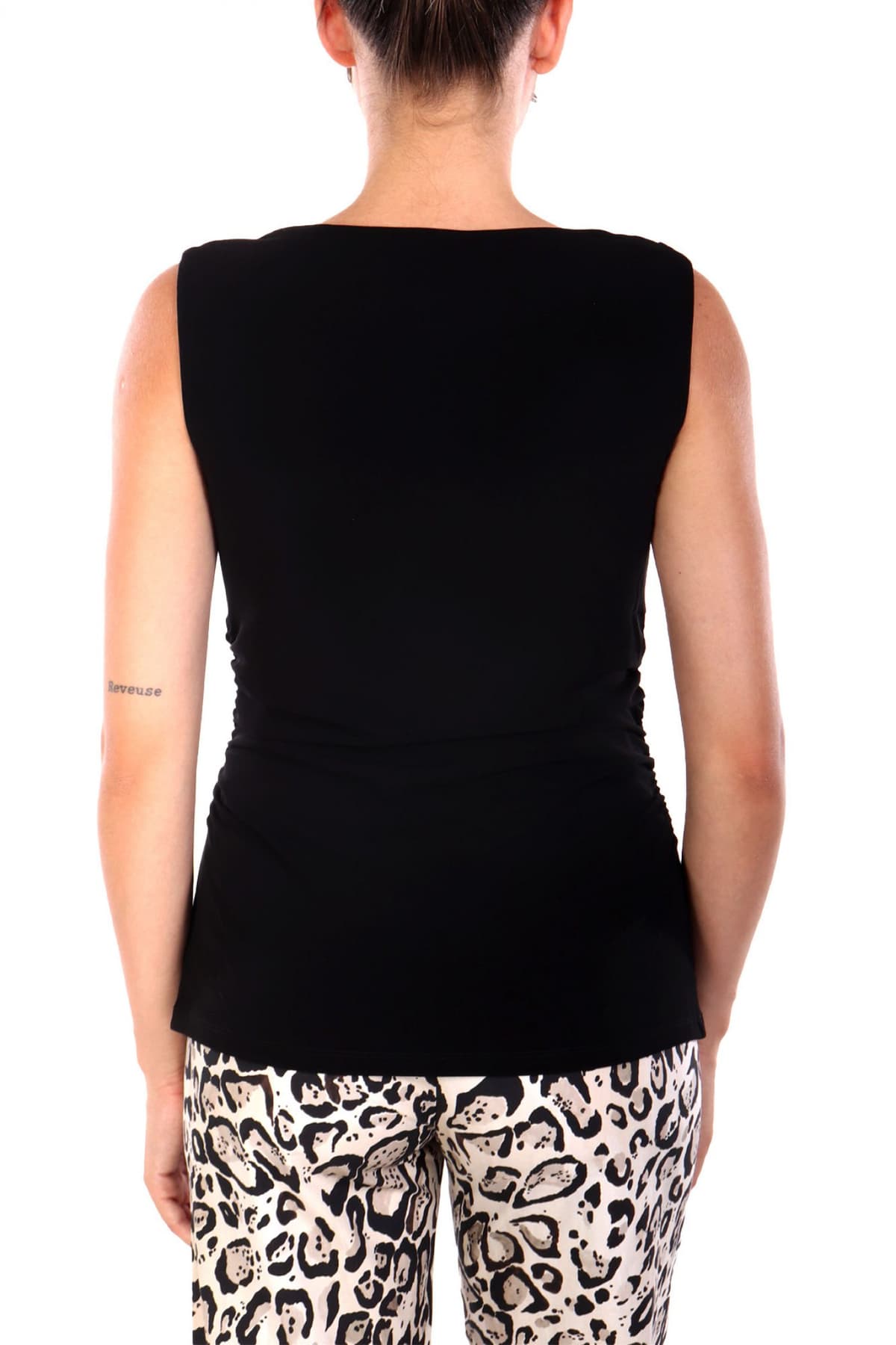 MARELLA TOP GIFT ΝΤΡΑΠΕ ΠΛΑΙ ΜΑΥΡΟ