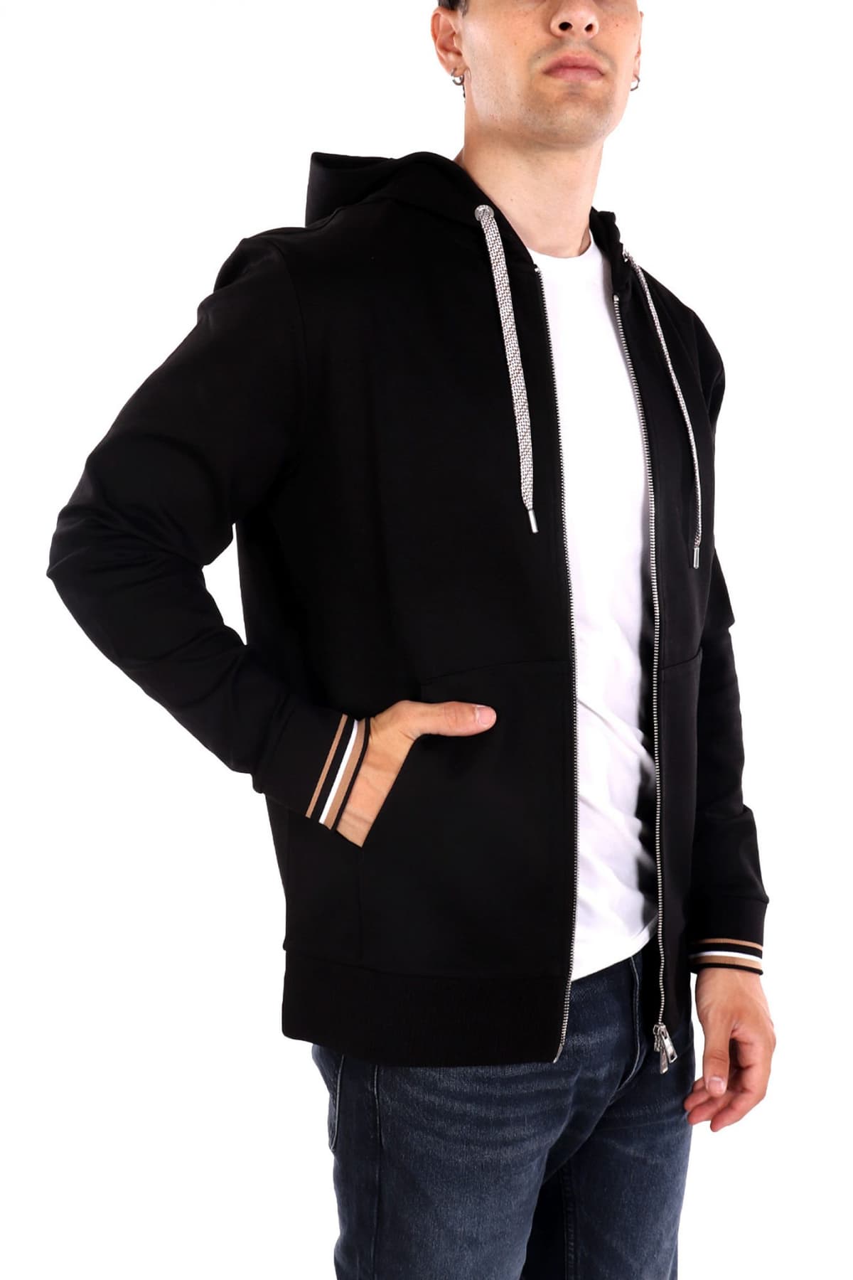 BOSS ΦΟΥΤΕΡ ZIPHOOD C-SPENCE 109 ΜΑΥΡΟ