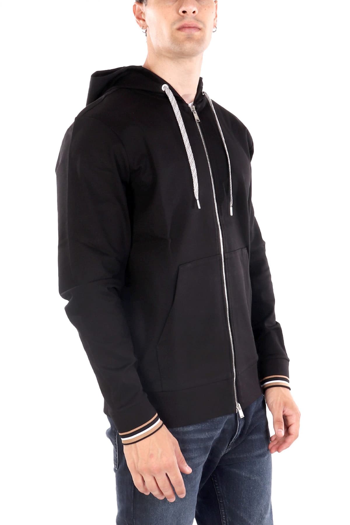 BOSS ΦΟΥΤΕΡ ZIPHOOD C-SPENCE 109 ΜΑΥΡΟ