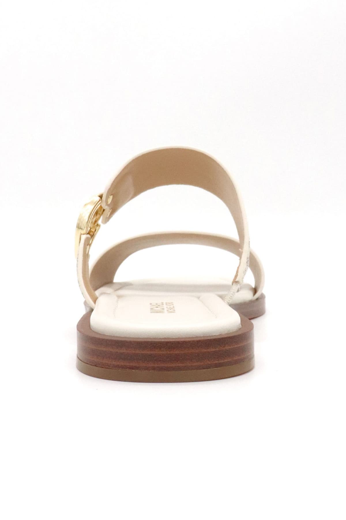 MICHAEL KORS ΠΑΠΟΥΤΣΙΑ ΠΑΝΤΟΦΛΕΣ VERA SANDAL ΜΕΤΑΛΛΙΚΟ LOGO MΠΕΖ/ΚΑΦΕ