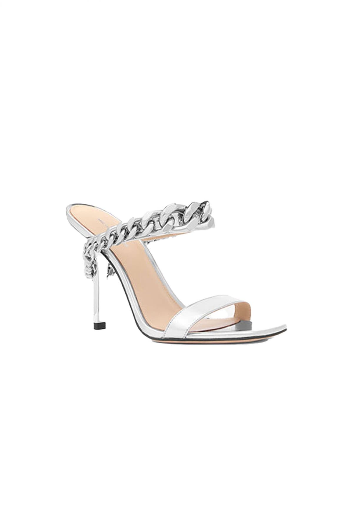 MICHAEL KORS ΠΑΠΟΥΤΣΙΑ MULES ΒLANCA HIGH SANDAL ΑΛΥΣΙΔΑ AΣΗΜΙ