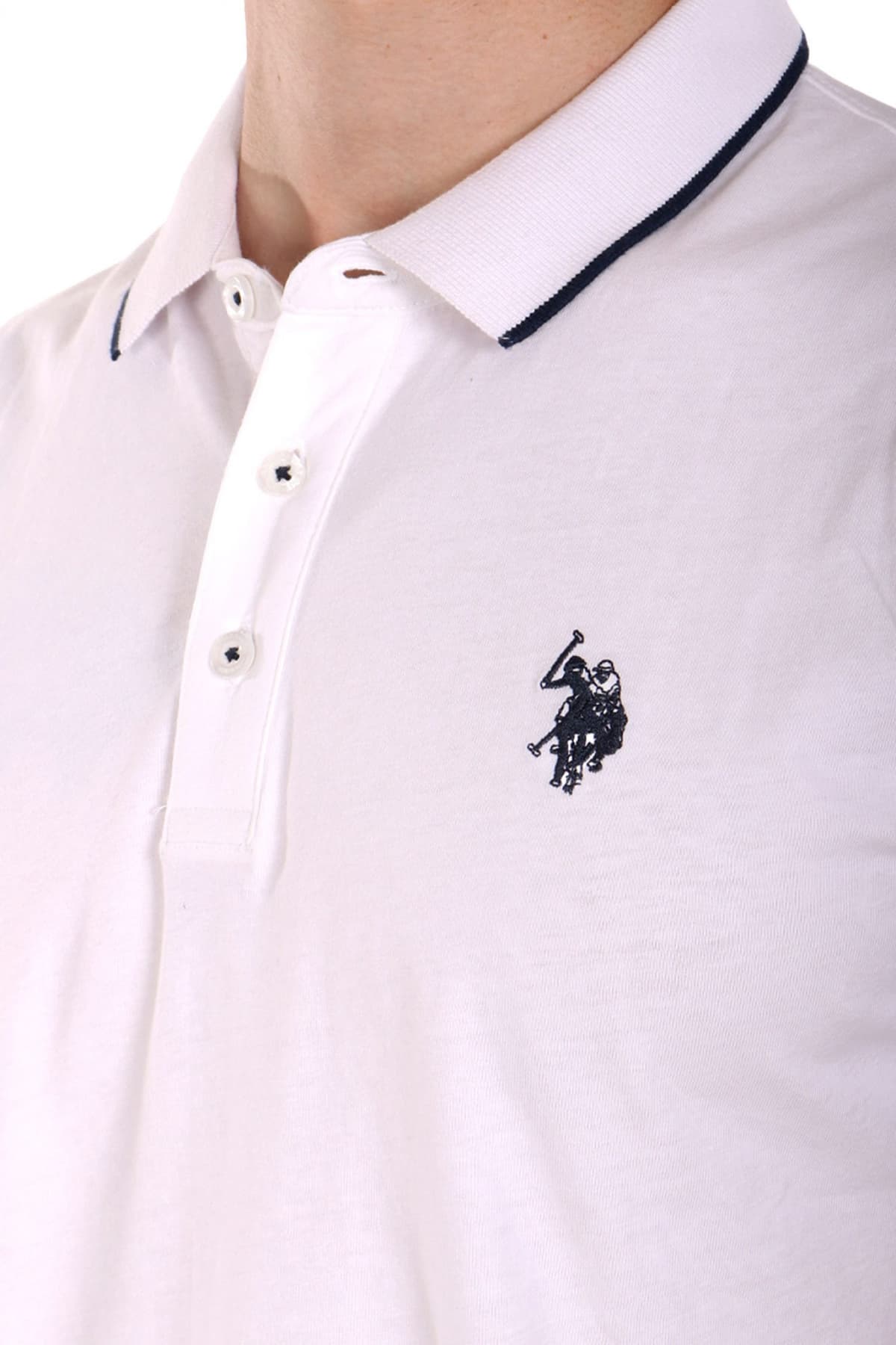 U.S. POLO ASSN. ΜΠΛΟΥΖΑ ΛΕΥΚΟ ΑΝΔΡΙΚΟ POLO