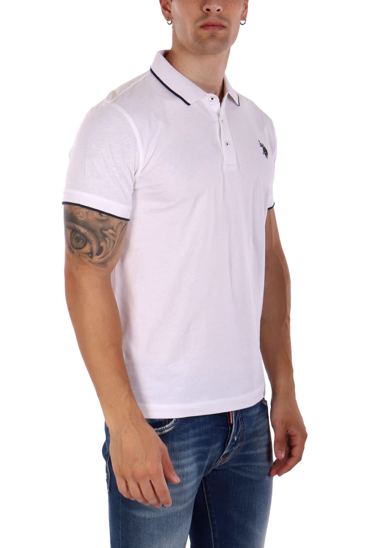 U.S. POLO ASSN. ΜΠΛΟΥΖΑ ΛΕΥΚΟ ΑΝΔΡΙΚΟ POLO