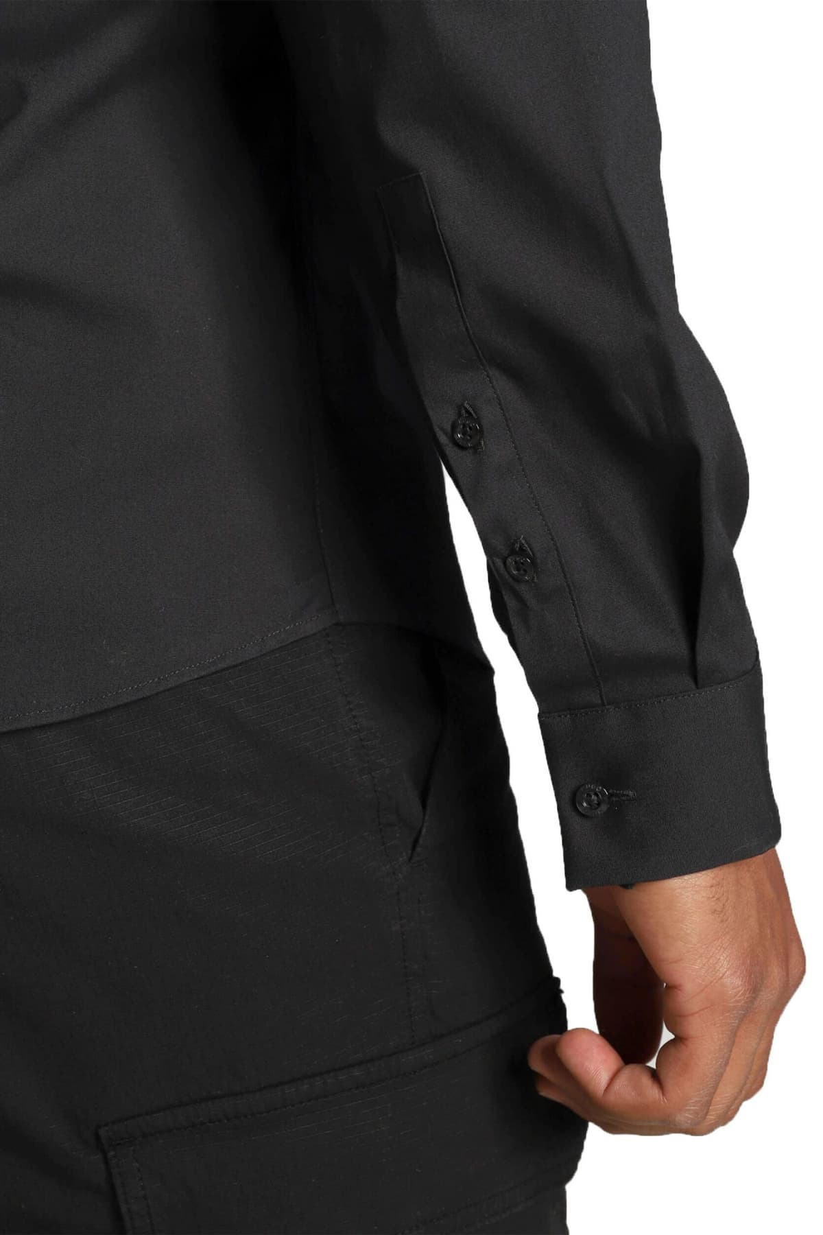 HUGO ΠΟΥΚΑΜΙΣΟ ERO3 EXTRA SLIM FIT STRETCH ΜΕΤΑΛΛΙΚΟ LOGO ΜΑΥΡΟ