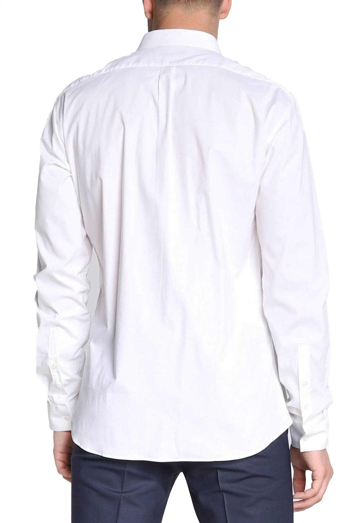 HUGO ΠΟΥΚΑΜΙΣΟ ERO3 EXTRA SLIM FIT STRETCH ΜΕΤΑΛΛΙΚΟ LOGO ΛΕΥΚΟ