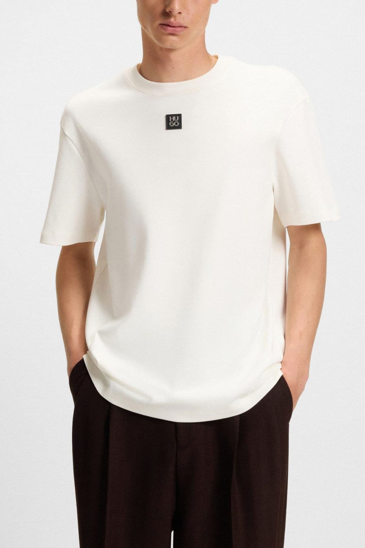 Men's T-Shirts Hugo Ecru