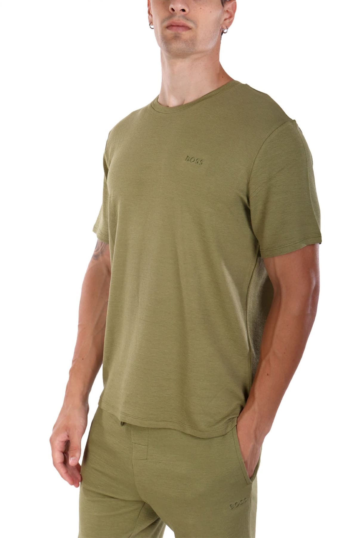 BOSS HOMEWEAR T-SHIRT RIB ΑΝΔΡΙΚΟ ΛΑΔΙ