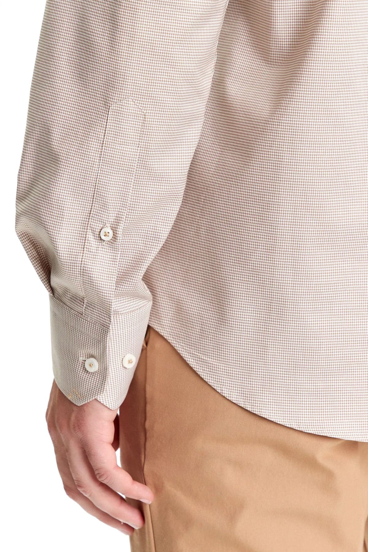 BOSS ΠΟΥΚΑΜΙΣΟ ΜΙΚΡΟΣΧΕΔΙΟ REGULAR FIT EASY IRON H-JOE-KENT-C1-214 ΜΠΕΖ