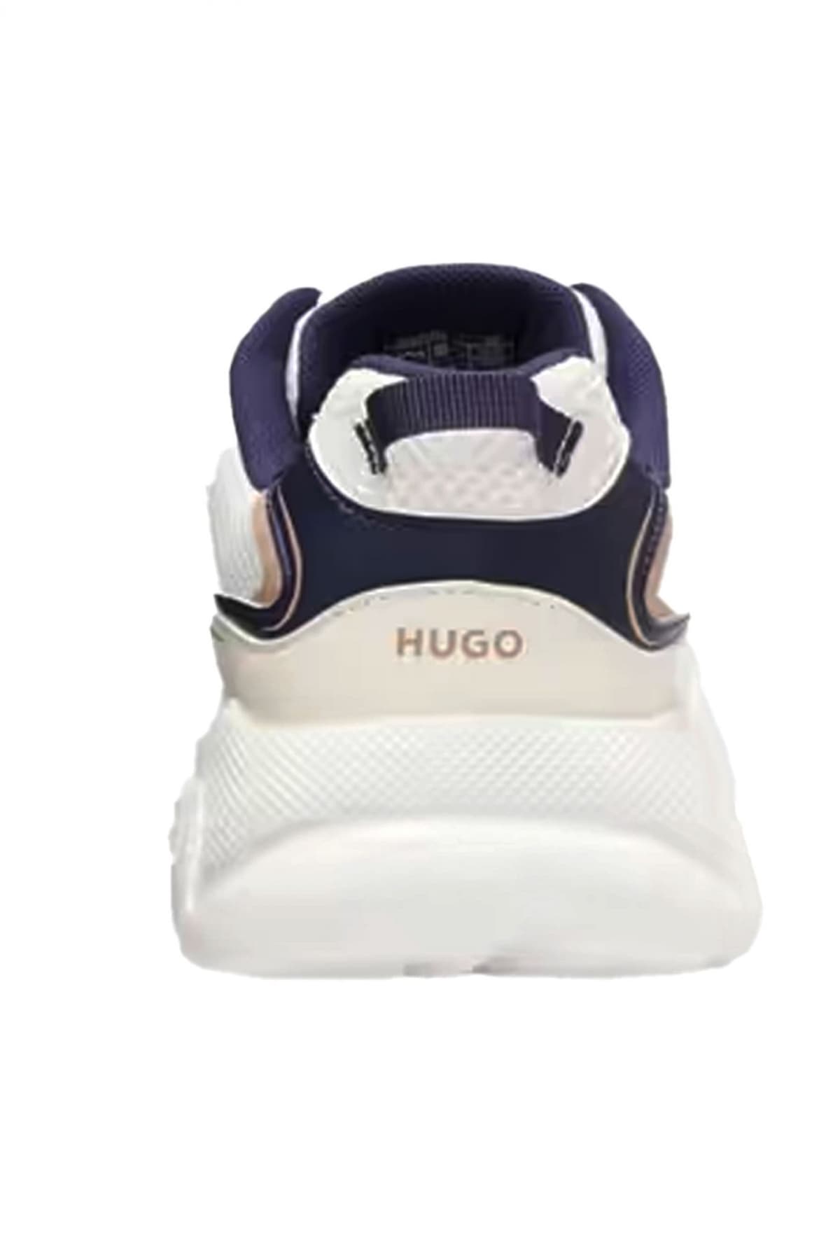 HUGO ΠΑΠΟΥΤΣΙΑ SNEAKERS LEON_RUNN_MEPU LOGO ΛΕΥΚΟ-ΜΠΛΕ