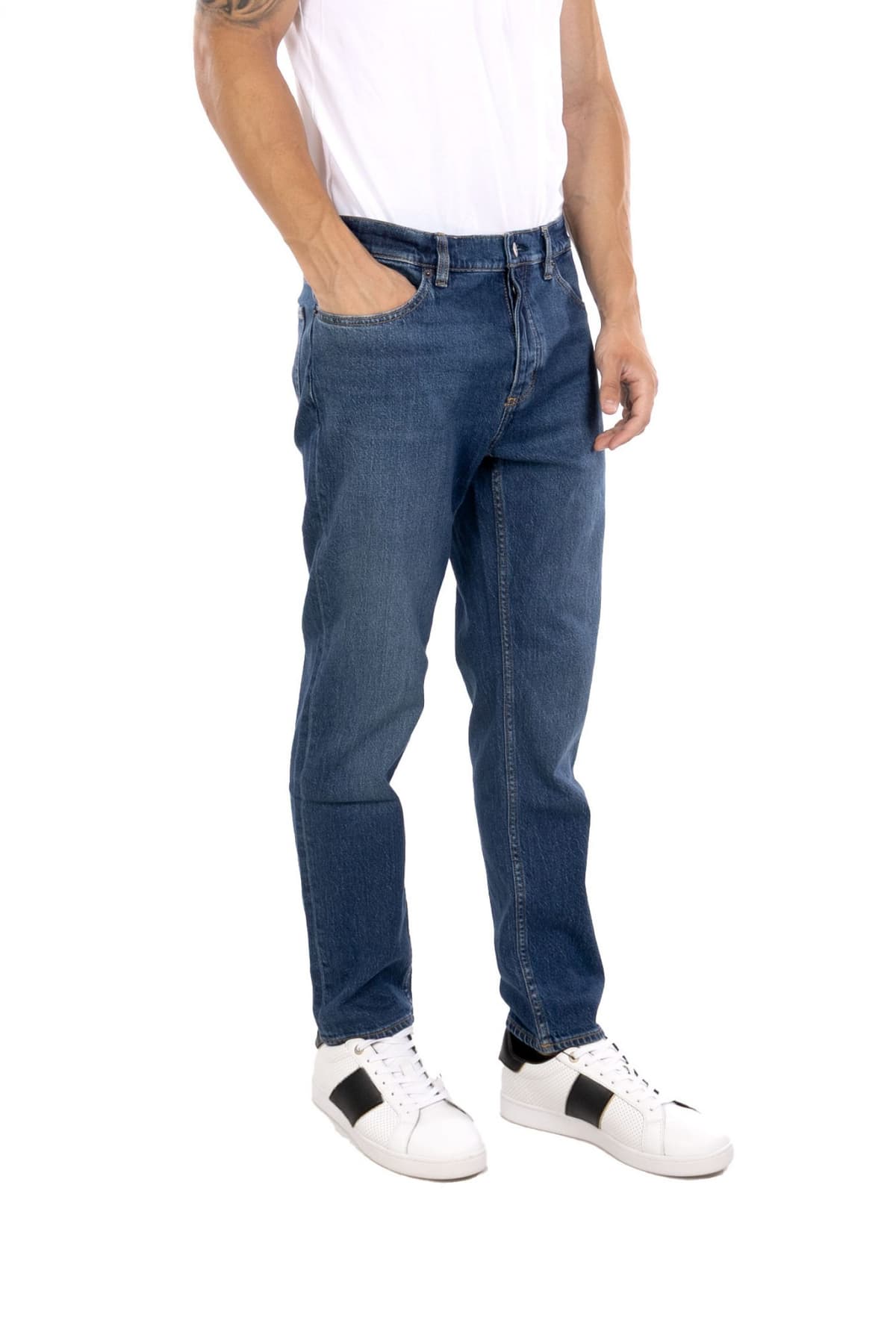 HUGO BLUE ΠΑΝΤΕΛΟΝΙ JEANS BRODY TAPERED ΜΠΛΕ