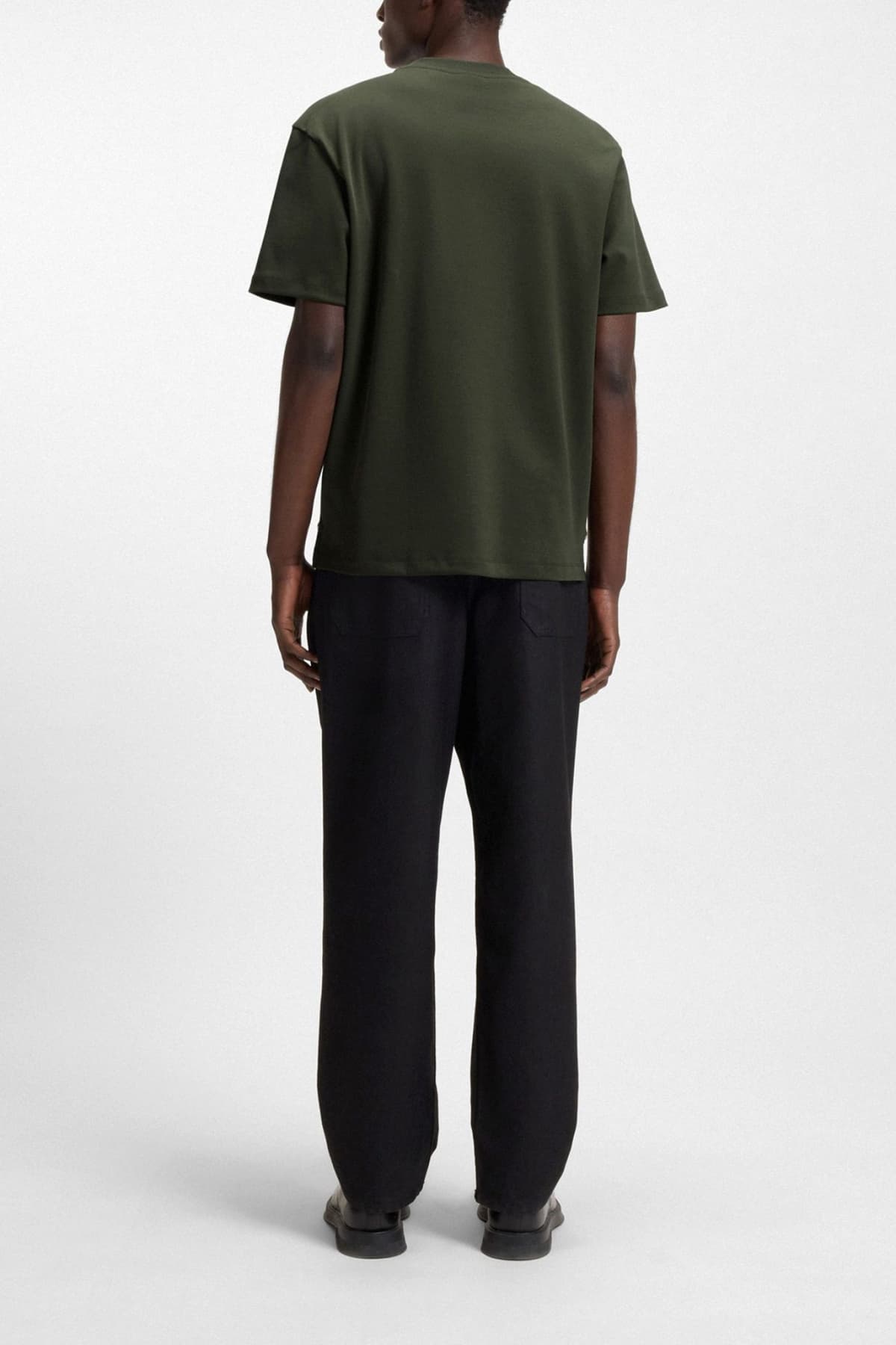 HUGO T-SHIRT DARGENTEE LOGO ΜΕΤΑΛΛΙΚΟ ΤΣΕΠΗ ΧΑΚΙ