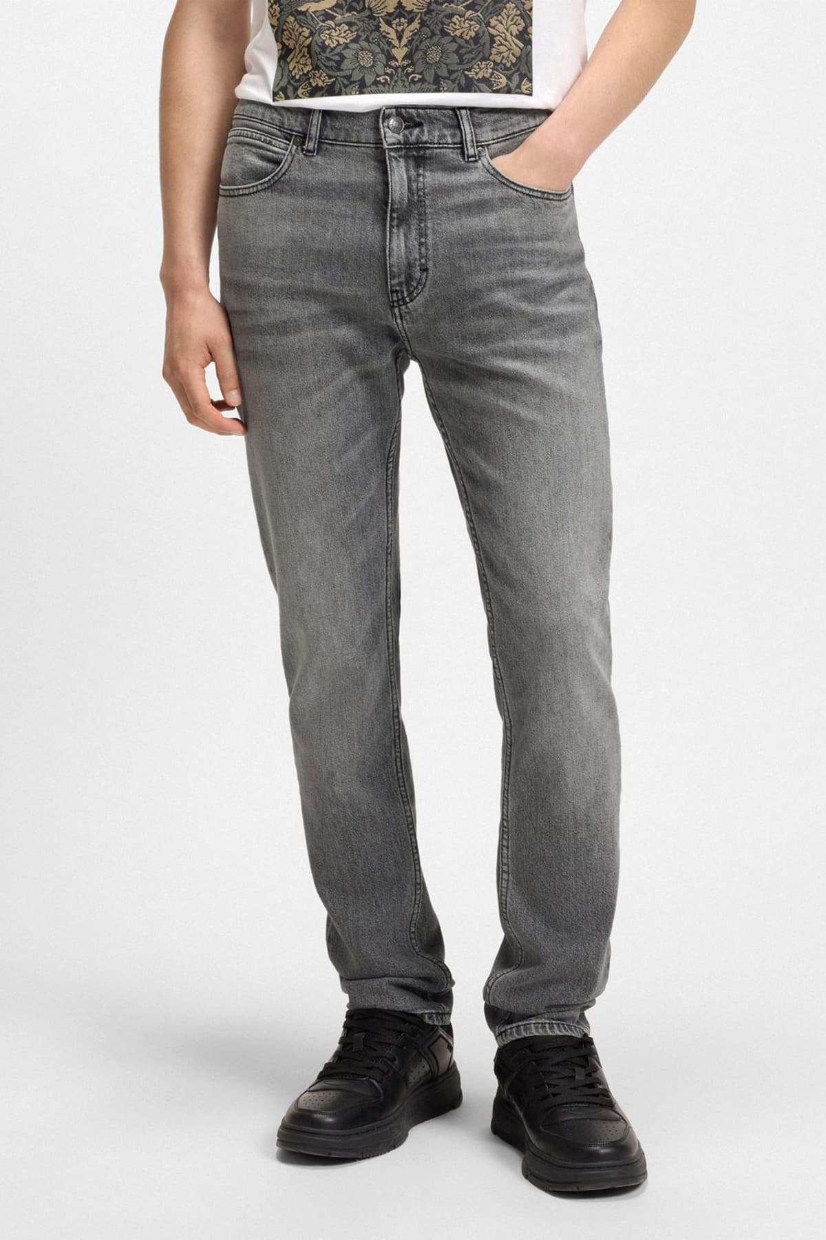 HUGO ΠΑΝΤΕΛΟΝΙ JEANS 708 SLIM FIT ΓΚΡΙ